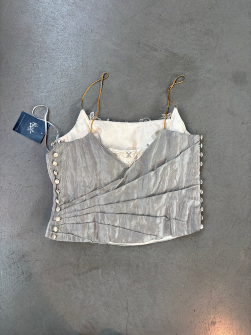 Vintage Style Sleeveless Draped Top