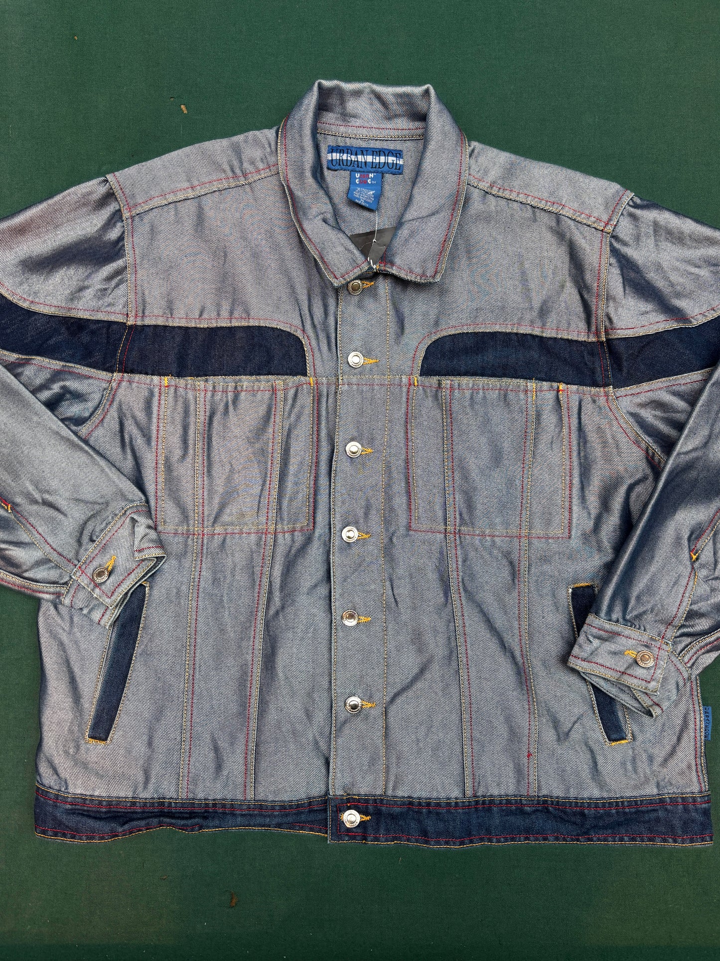 Vintage Urban Edge Denim Jacket Men XL