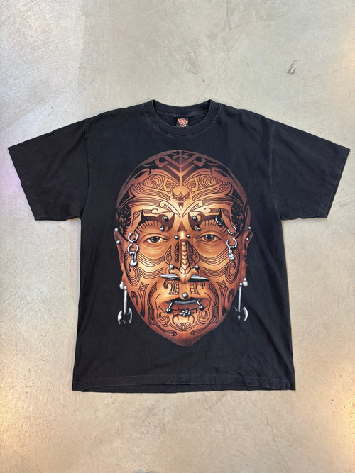 Rock Eagle Tattoo Face Graphic T-Shirt
