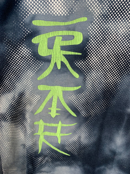 Y2K Men's Dark Blue Tie-Dye Tribal Print T-Shirt