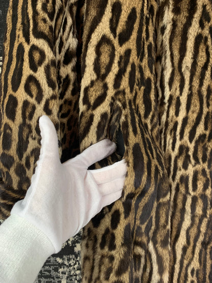 Vintage Spotted Exotic 1940s Fur Coat