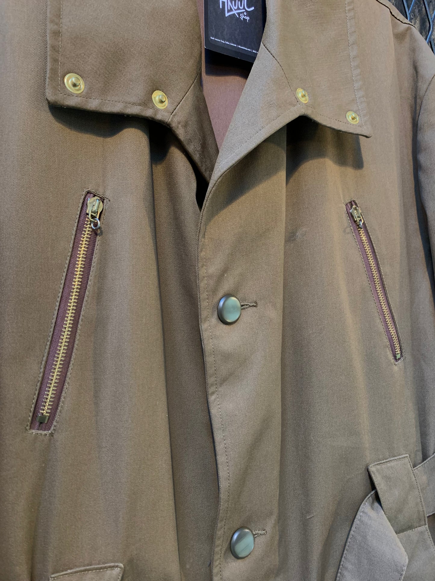 Vintage Brown Belted Trench Coat