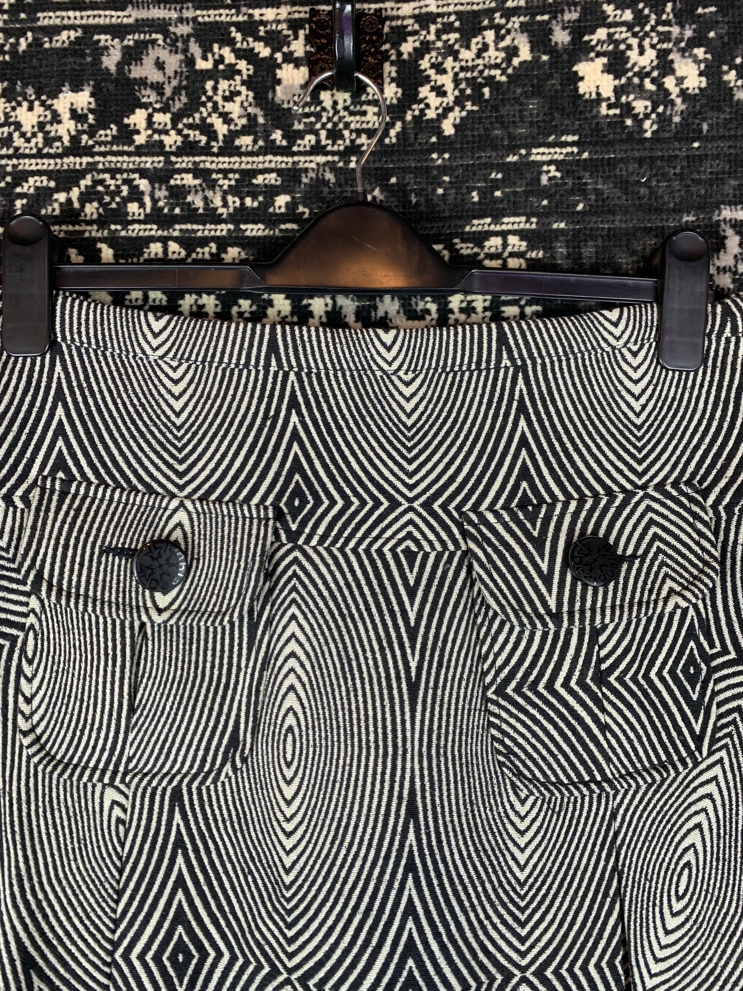 Desigual Black & White Optical Illusion Pattern Skirt