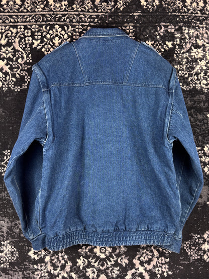 Women’s Y2K Denim Jacket with Beads and Detachable Sleeves