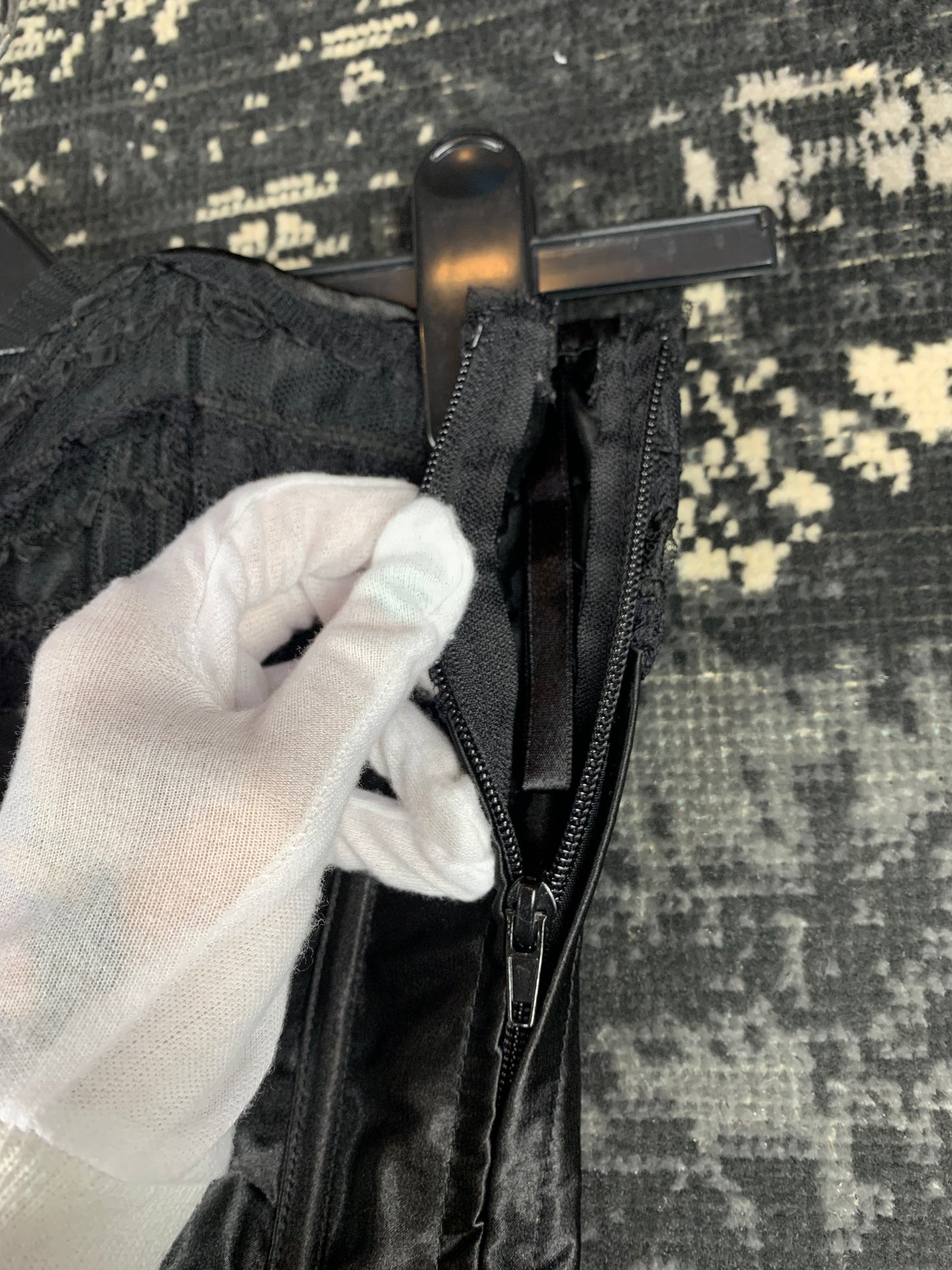 Women's Vintage Inspired Black Satin Lace-Up Corset Top