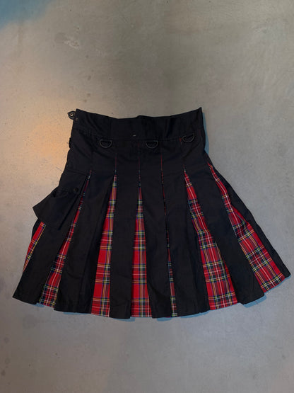 Women's Gothic Punk Pleated Mini Skirt