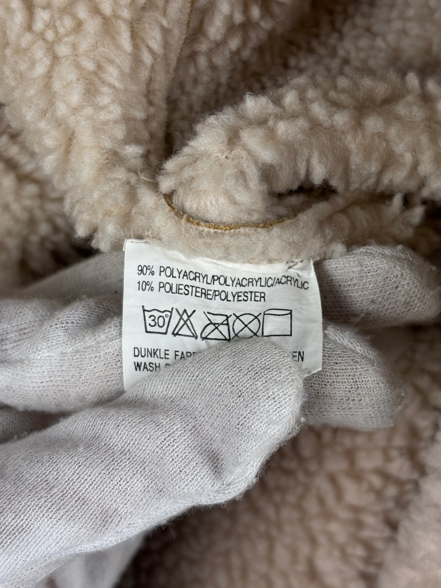 Women's Y2K Vintage Beige Faux Suede Jacket with Warm Inner Lining