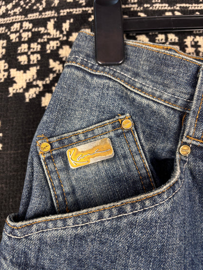 Y2K Vintage Karl Kani Gold Embroidered Jeans