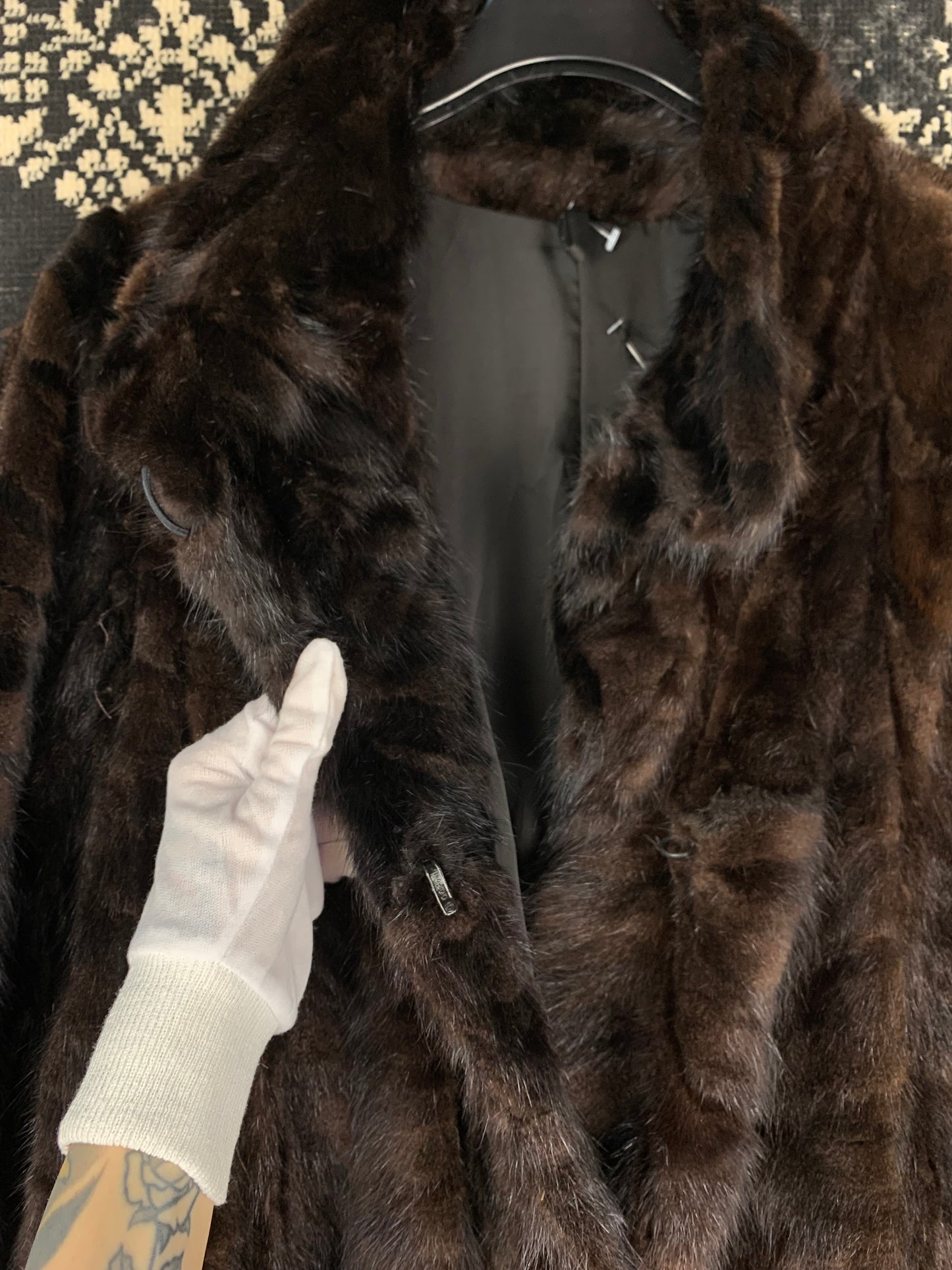 Vintage Full-Length Dark Brown Mink Fur Coat