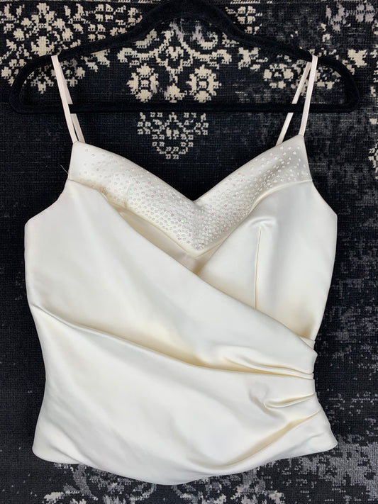 Women's Vintage Ivory Wedding Top