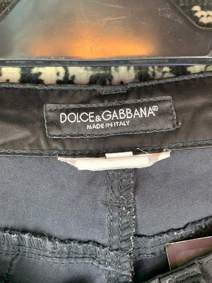 Y2K Women's Dolce&Gabbana Black Satin Trousers