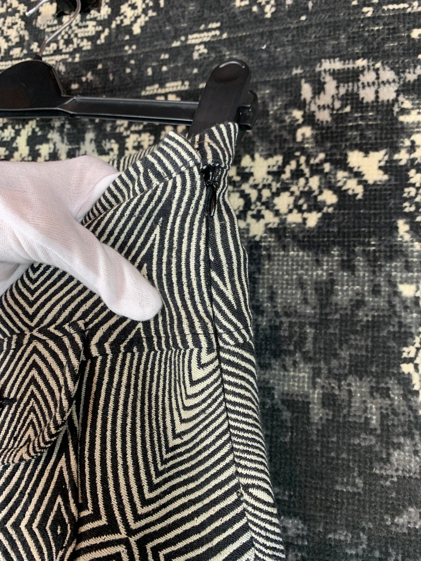 Desigual Black & White Optical Illusion Pattern Skirt