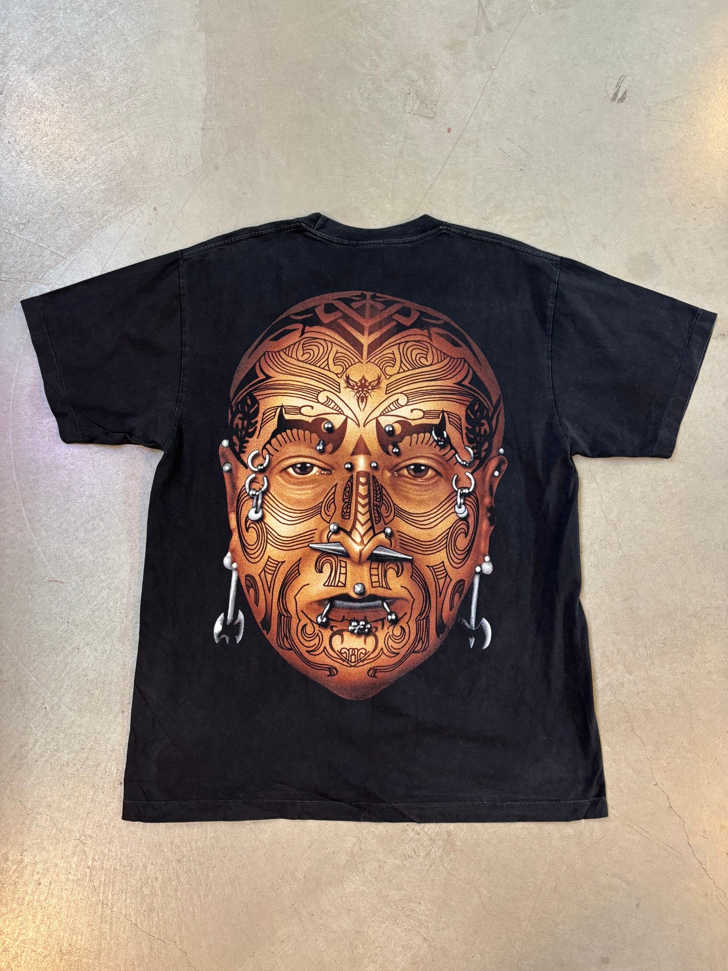 Rock Eagle Tattoo Face Graphic T-Shirt