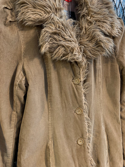 BROADWAY Light Brown Full Zip Winter Coat