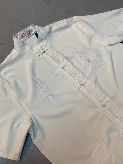 Womens China Style Embroidered Short Sleeve Shirt