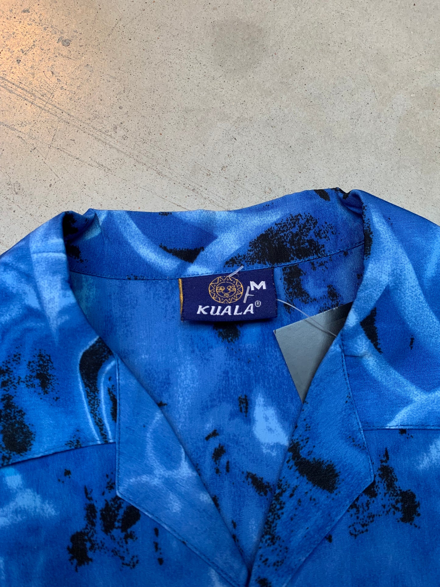 Kuala Blue Tribal Print Button Up Shirt