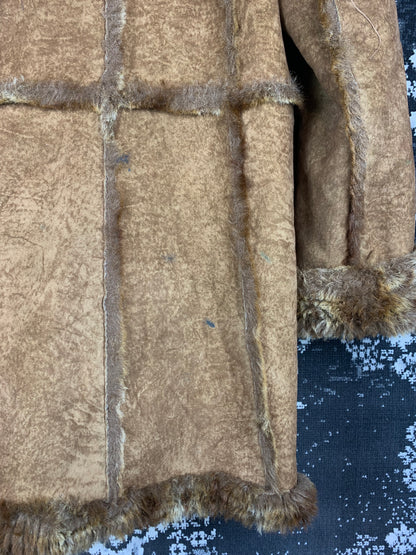 Women's Vintage Faux Fur Lined Winter Coat