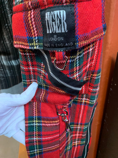Tiger of London Red Plaid Tartan Punk Pants
