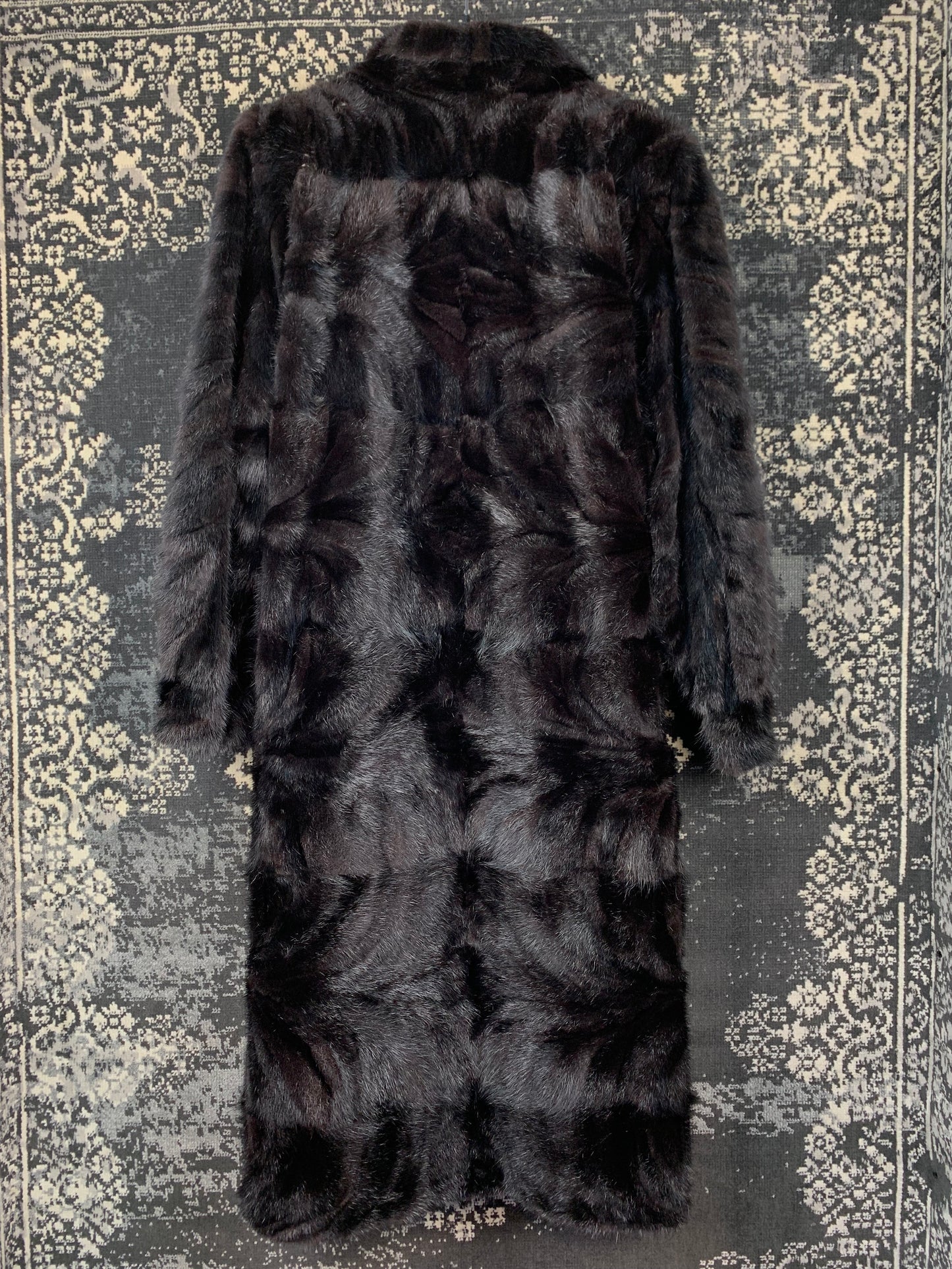 Vintage Long Black Mink Fur Coat