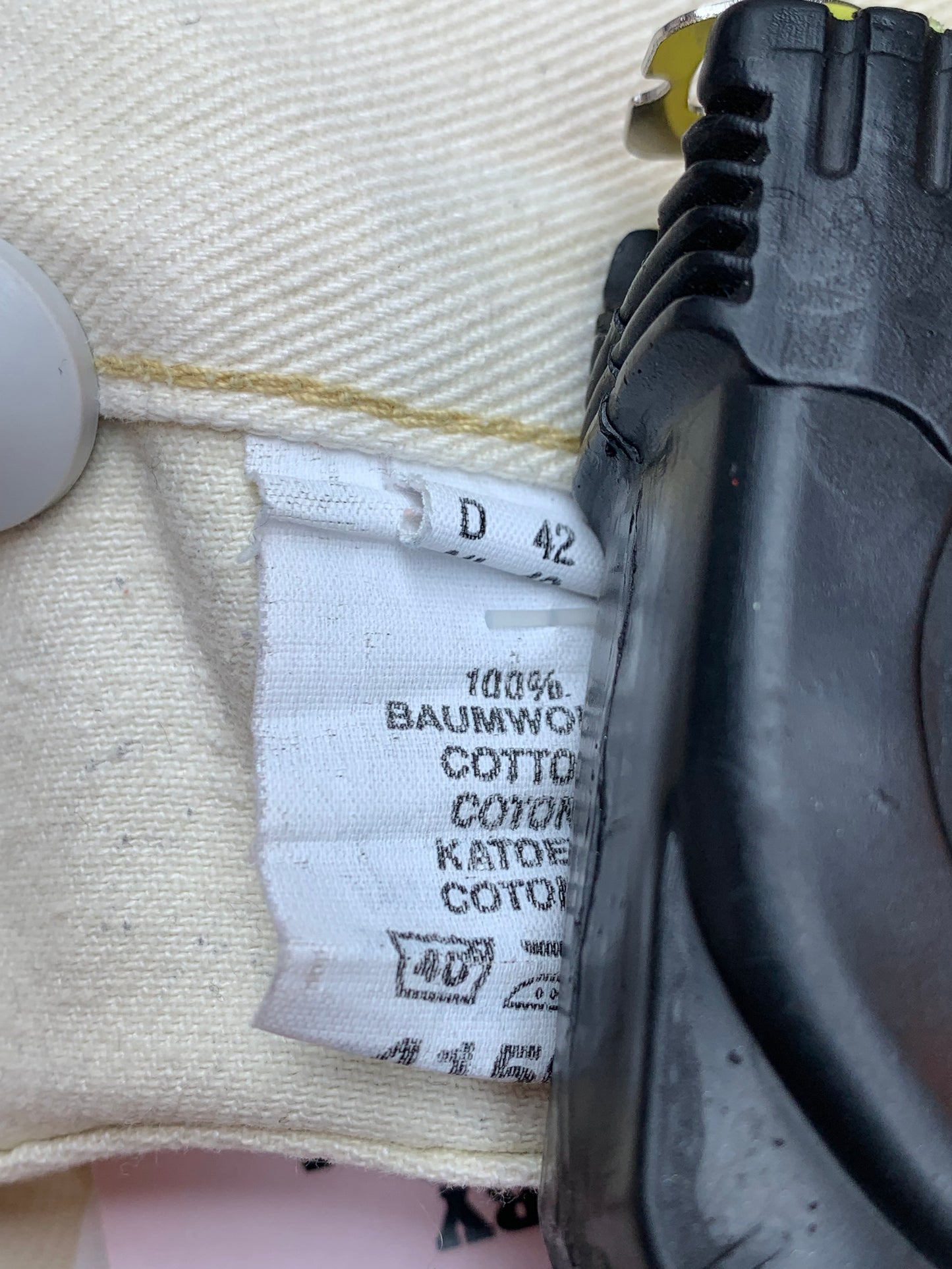 Hand Painted White Women Pants