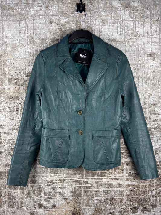 Women's Vintage Green Leather Jacket