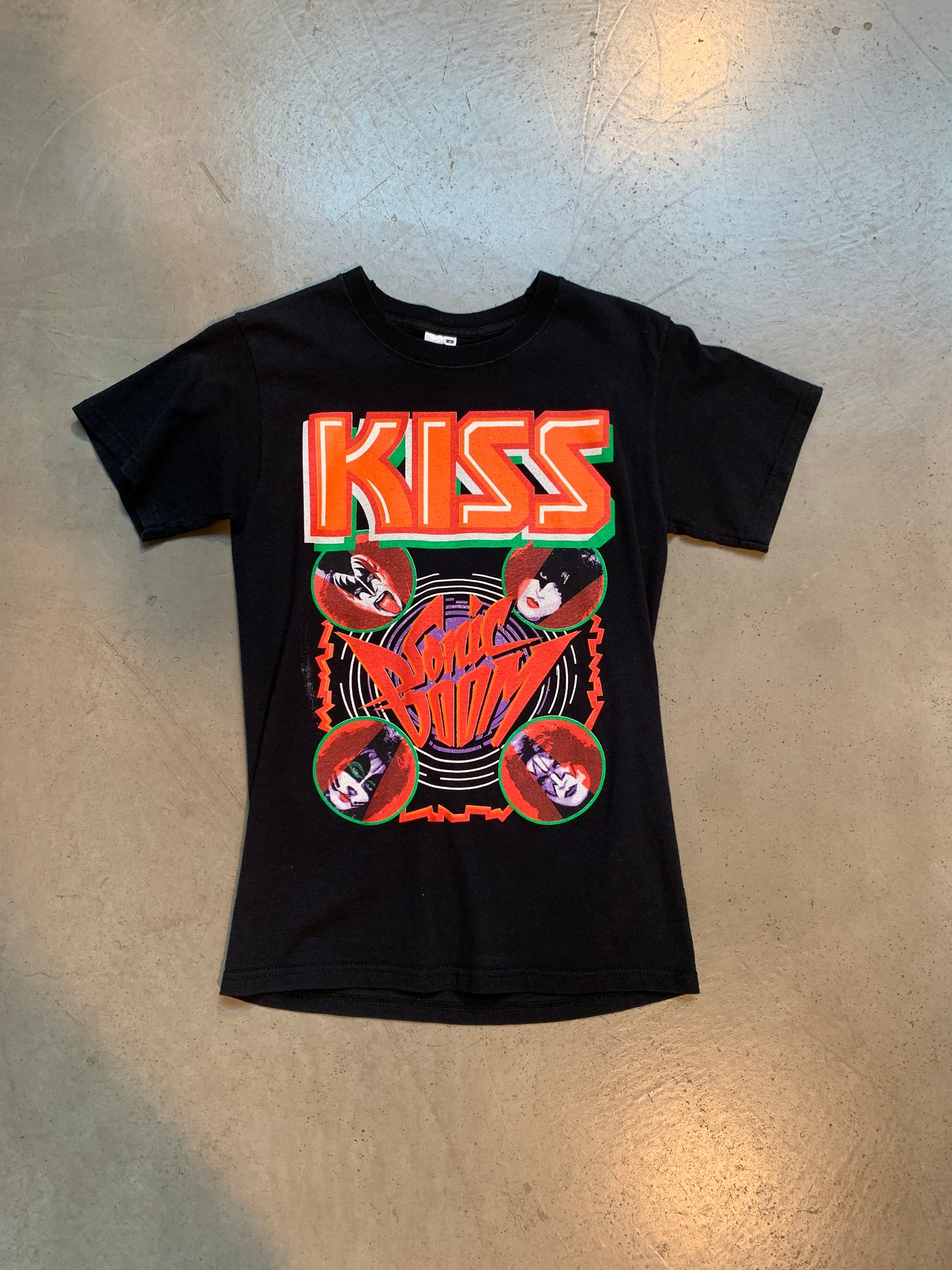 Vintage Kiss Sonic Boom Tour Black Graphic T-Shirt
