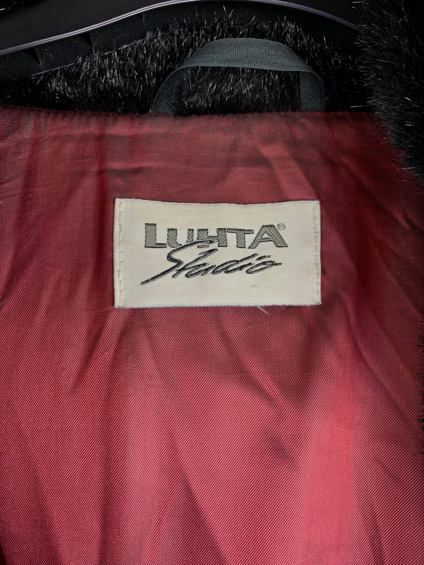 Women’s Vintage Luhta Studio Burgundy Quilted Coat