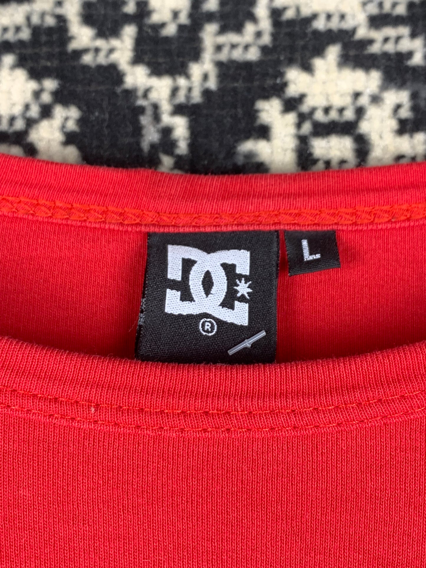 Men's Y2K DC Graphic Red Longsleeve Shirt