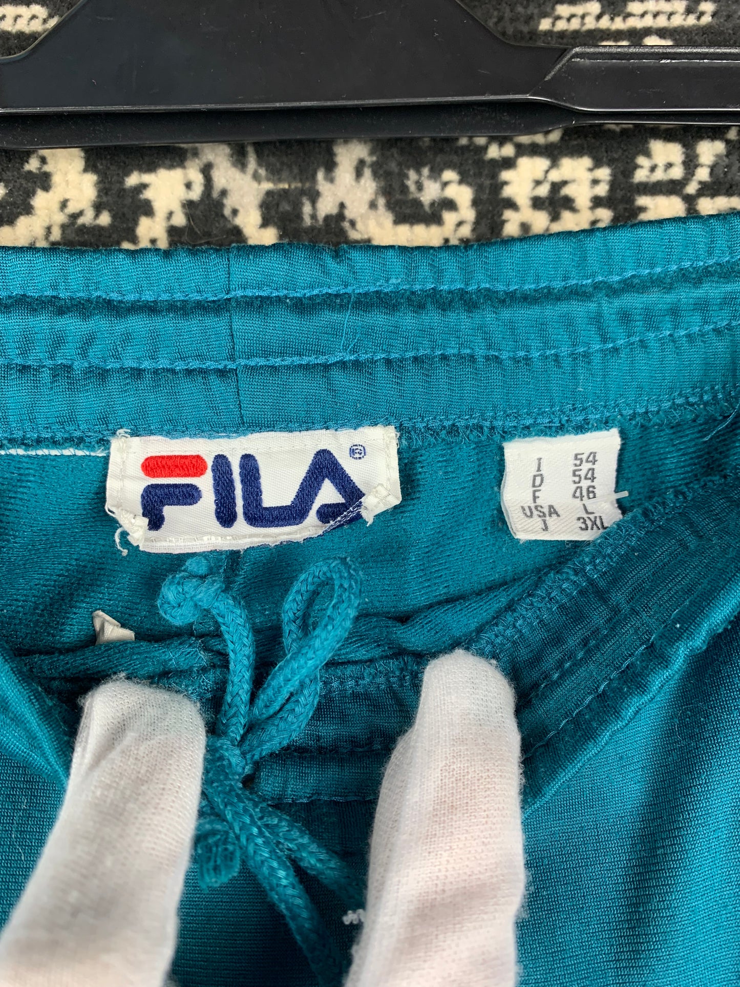Men's Vintage Fila Logo Tape Track Pants