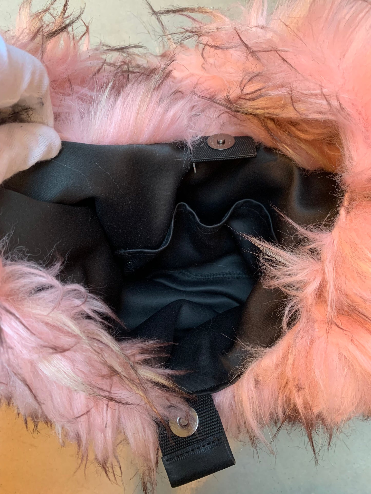 Women’s Pink Faux Fur Shoulder Tote Bag