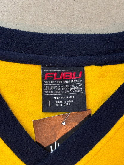 FUBU Yellow And Navy Long Sleeve Pullover