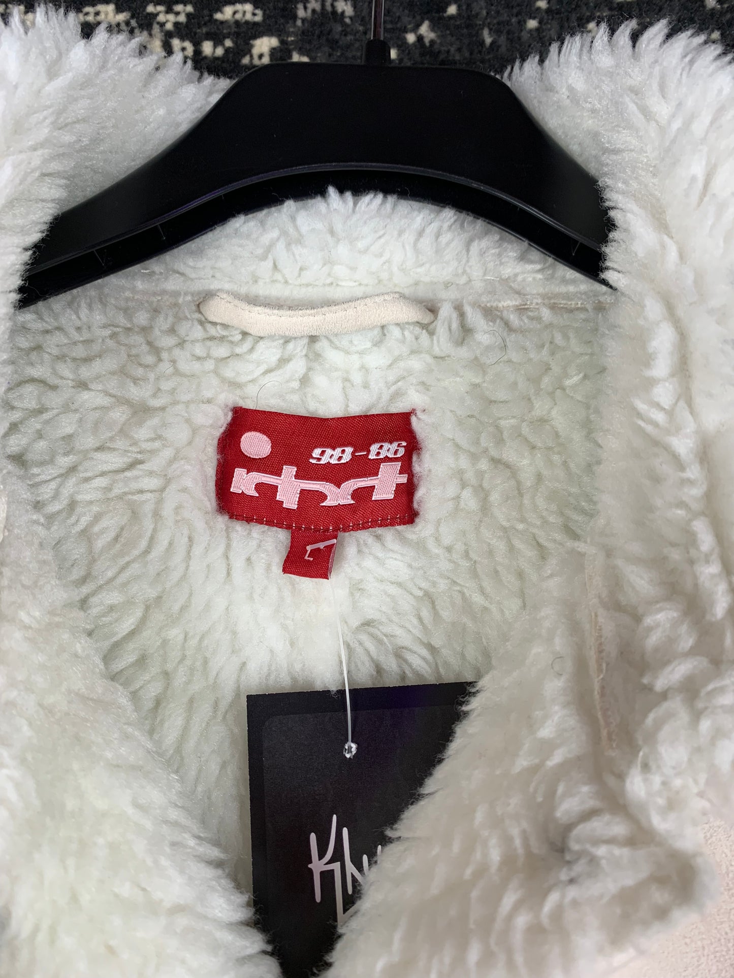 Women's japdt White Lambskin Button Up Coat