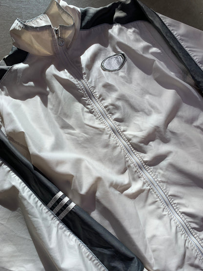 Adidas Vintage White And Black Full Zip Track Jacket