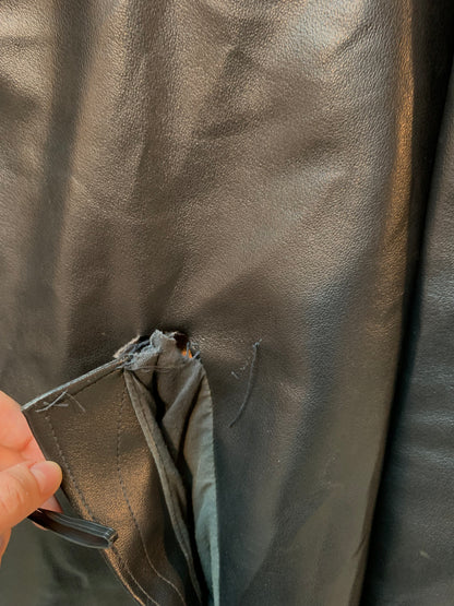 Vintage Men Black Zipup Leather Jacket