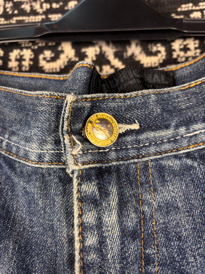 Y2K Vintage Karl Kani Gold Embroidered Jeans