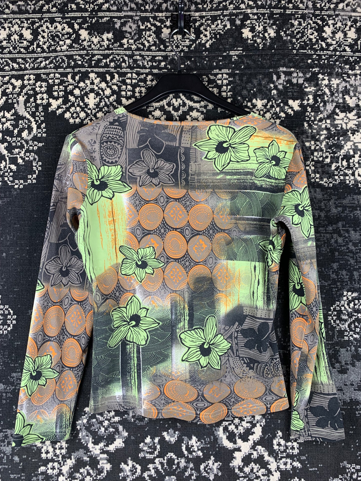 Womens Y2K Street One Floral Long Sleeve Top