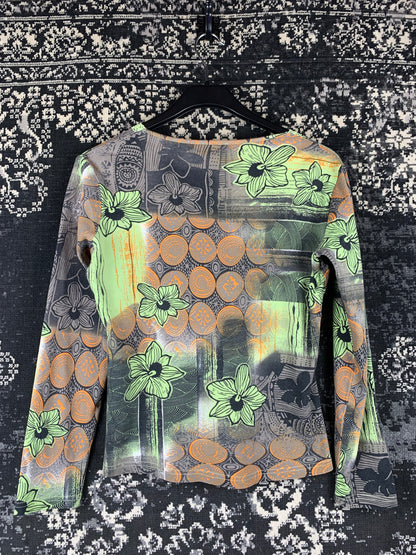 Womens Y2K Street One Floral Long Sleeve Top