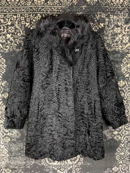 Women’s Vintage Pelzschloss Black Persian Lamb Fur Coat
