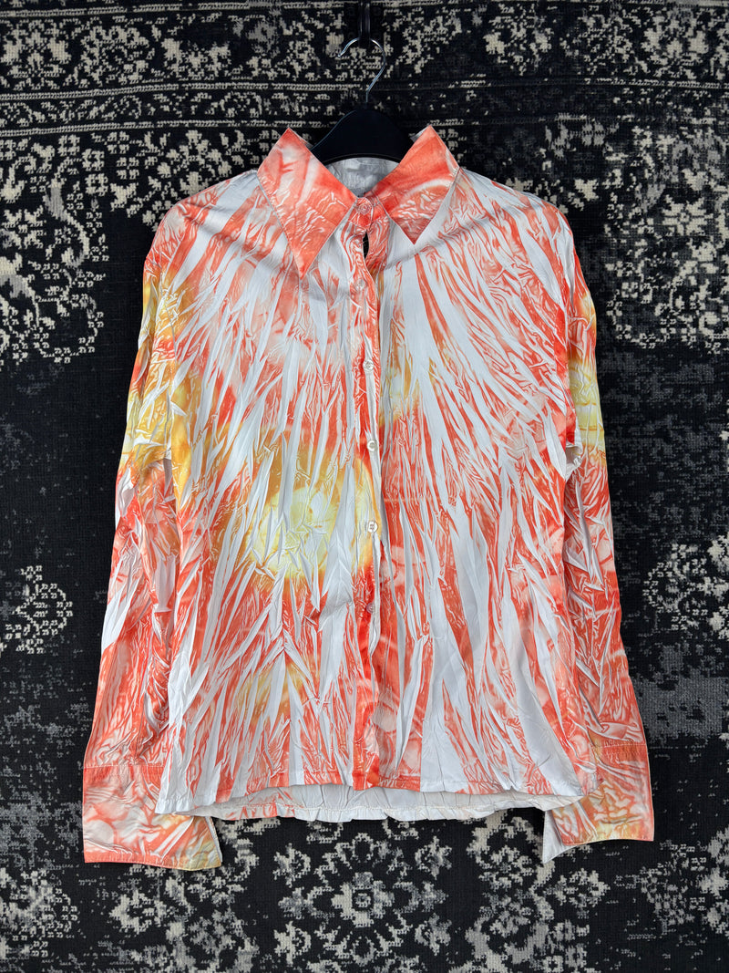 Women's Y2K Warm Toned Wrinkly Longsleeve