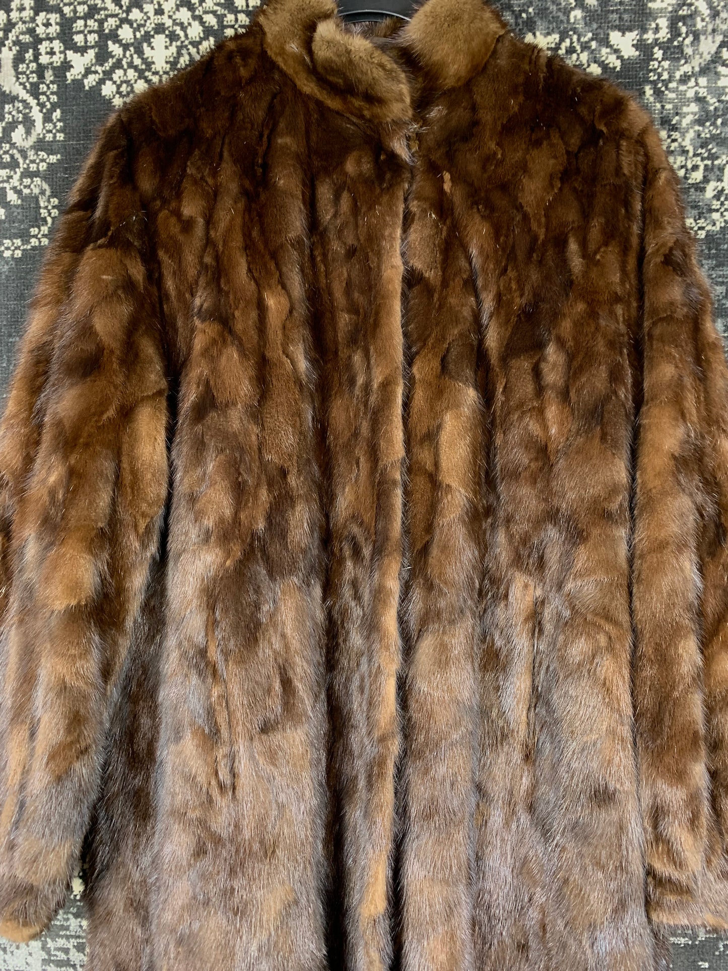 Vintage Full-Length Brown Mink Fur Coat