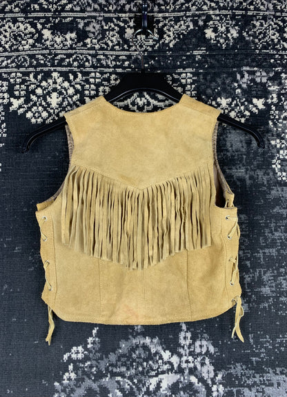 Women's Western Fringe Suede Leather Vest
