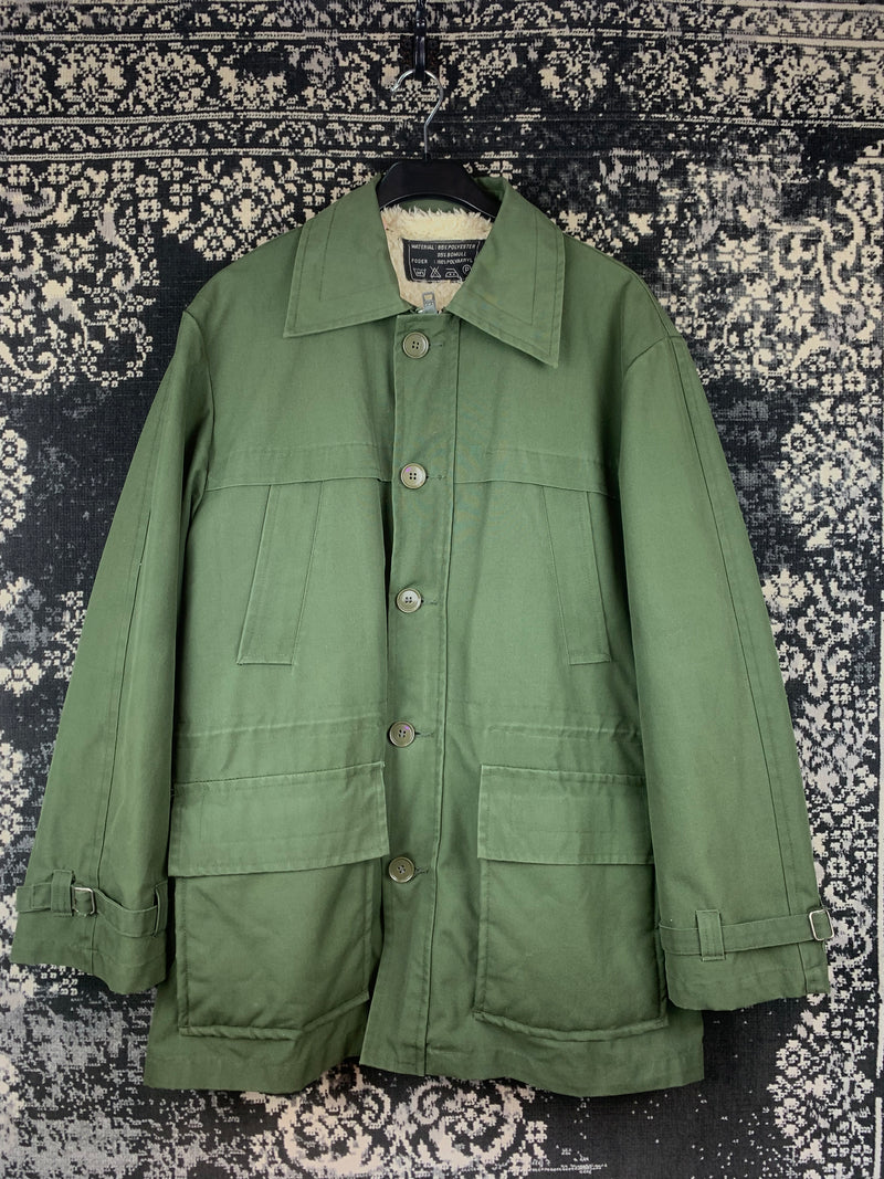 Mens Vintage Army Green Heavyweight Winter Coat