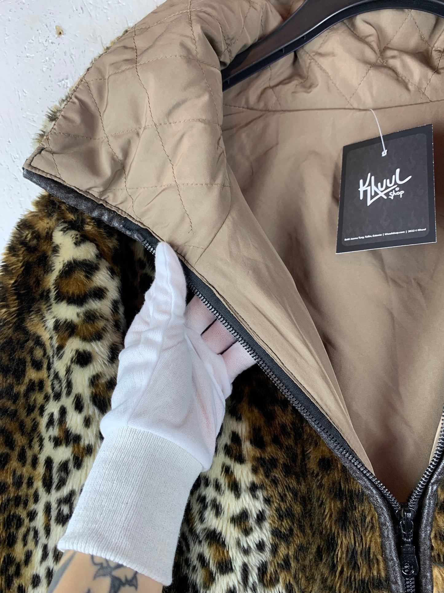 Y2K Cheetah Print Faux Fur Long Zip-Up Coat