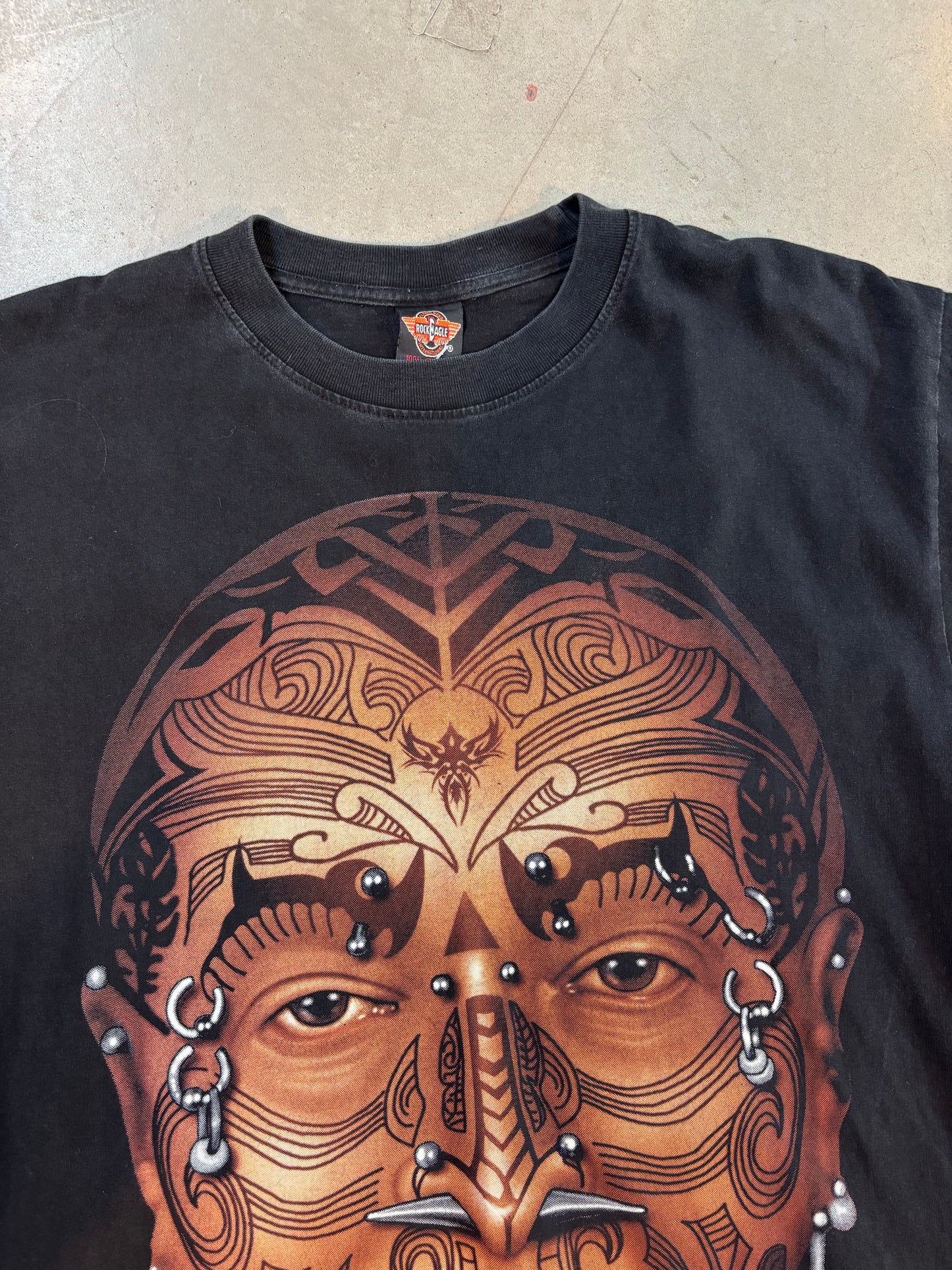 Rock Eagle Tattoo Face Graphic T-Shirt