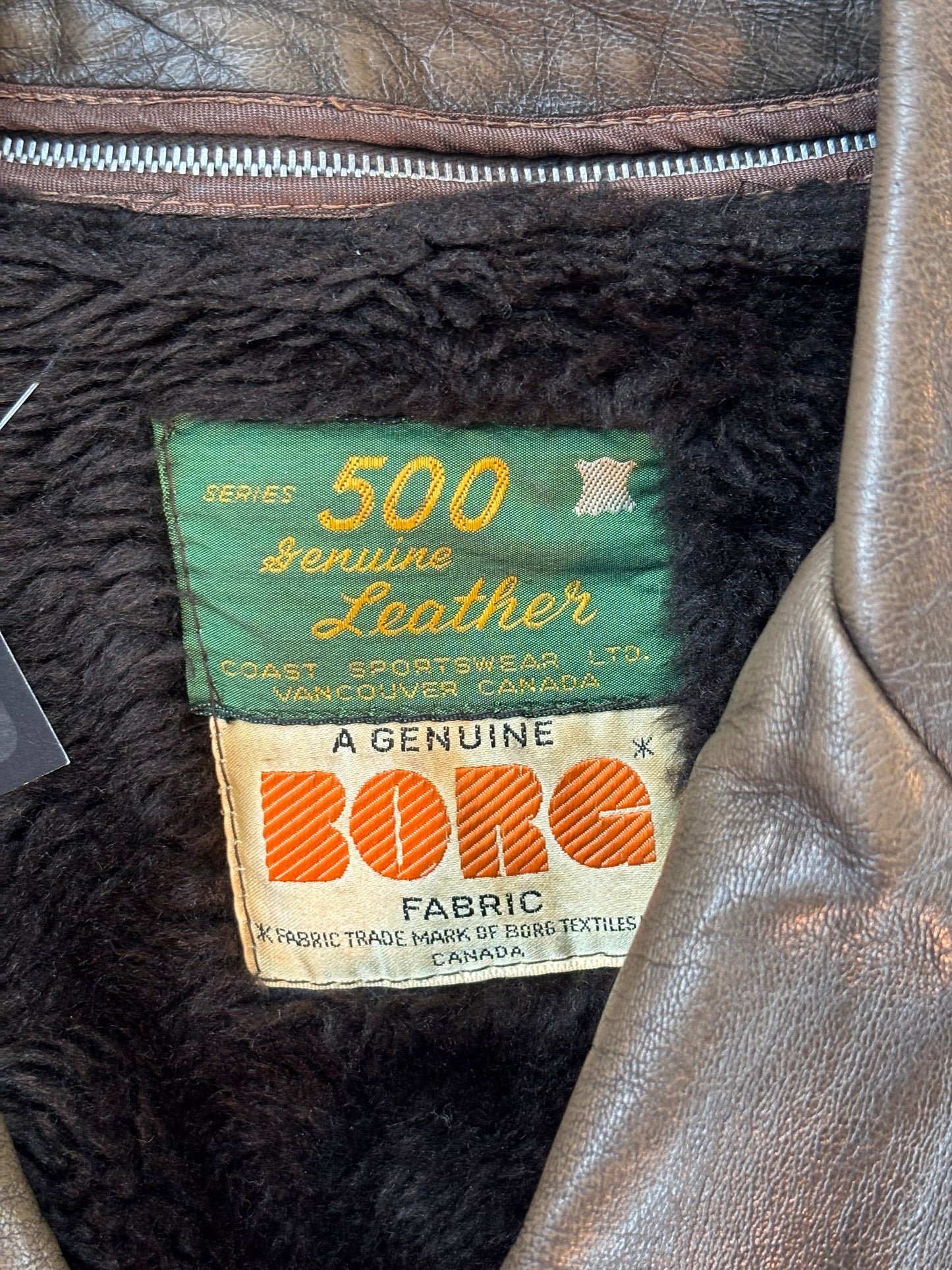 Vintage Coast Sportswear Leather Coat