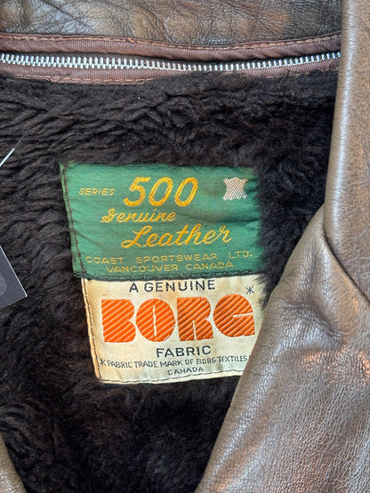 Vintage Coast Sportswear Leather Coat