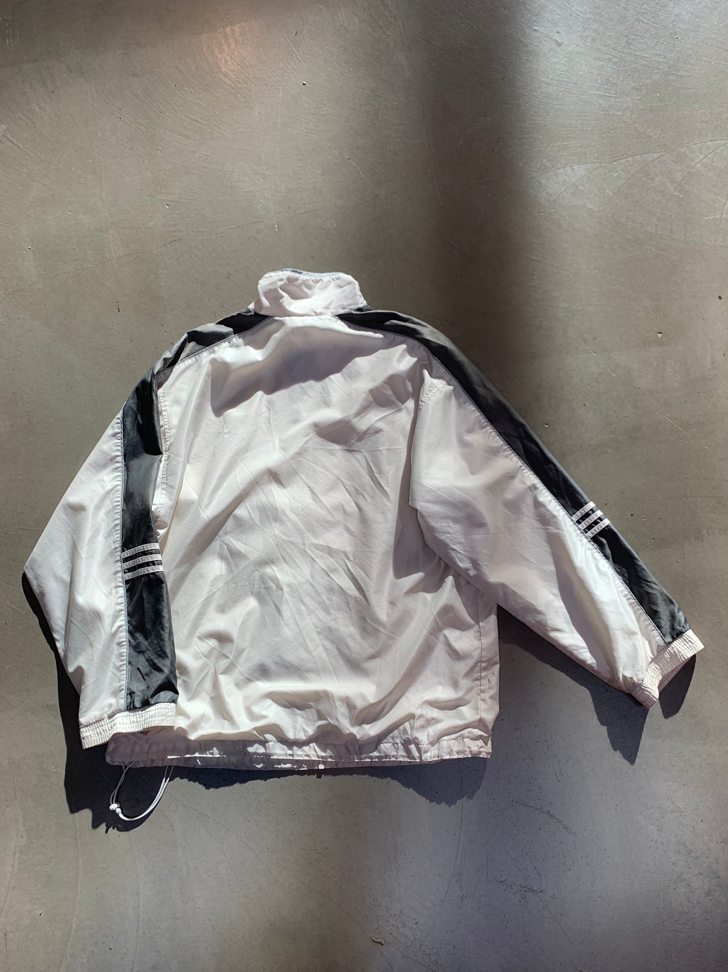 Adidas Vintage White And Black Full Zip Track Jacket