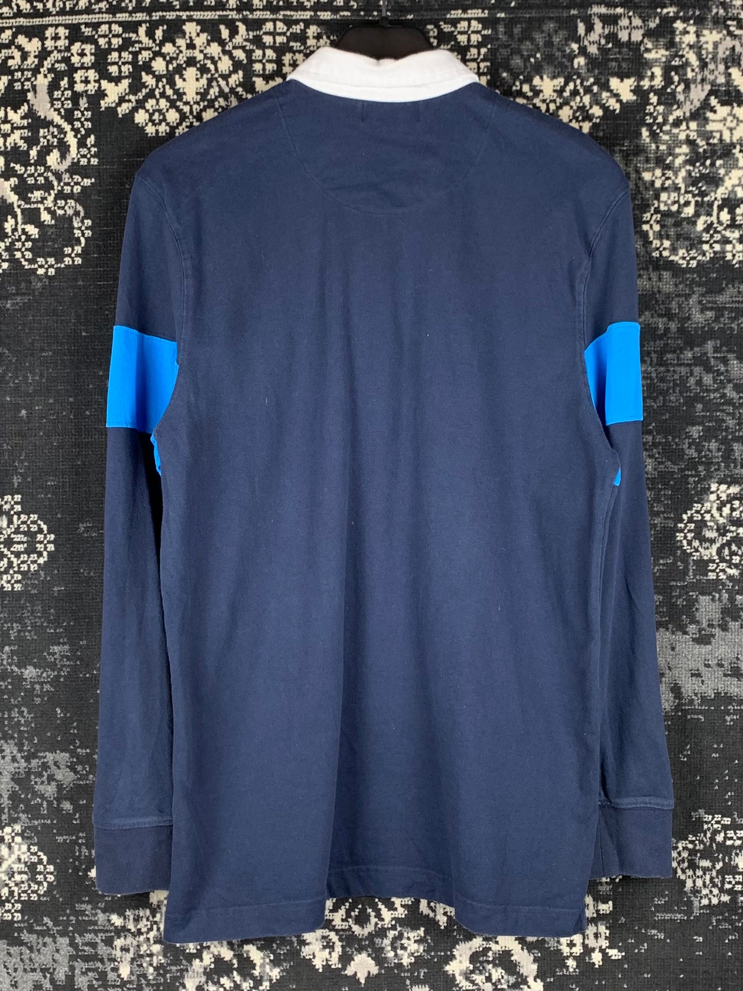 Men's Vintage Pierre Cardin Dark Blue Longsleeve Polo Shirt