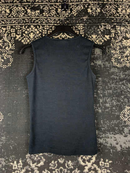 Women's Y2K Colours of The World Black Ribbed Tank Top