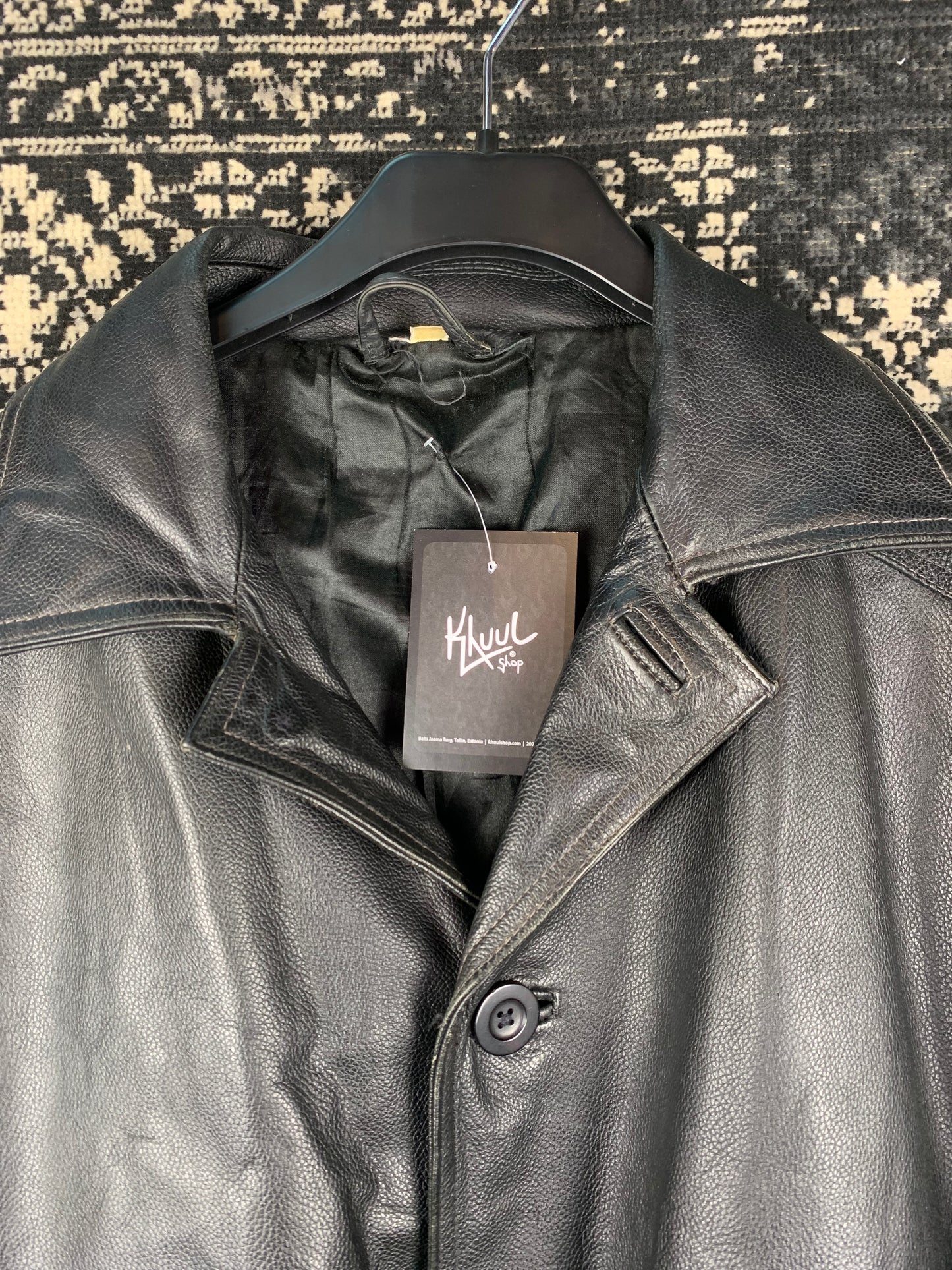 Vintage Unisex Black Leather Jacket